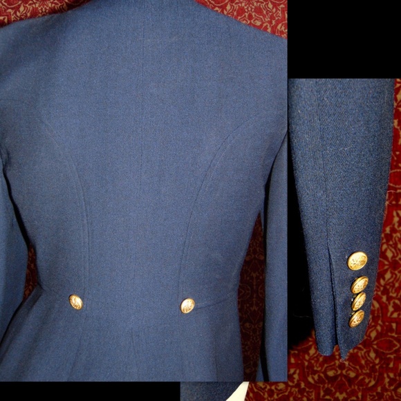 RALPH LAUREN Navy military band style jacket 12P - Picture 8 of 8